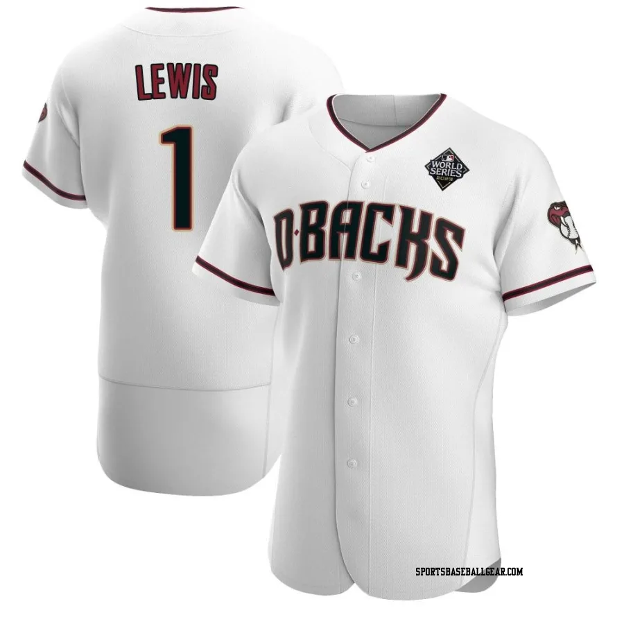 Kyle Lewis Men's Arizona Diamondbacks White Authentic Crimson Home 2023 World Series Jersey
