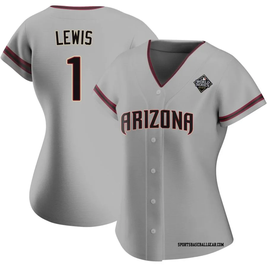Kyle Lewis Women's Arizona Diamondbacks Gray Authentic Road 2023 World Series Jersey