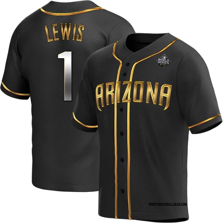 Kyle Lewis Youth Arizona Diamondbacks Black Golden Replica Alternate 2023 World Series Jersey