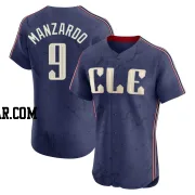 Kyle Manzardo Men's Cleveland Guardians Navy Elite 2024 City Connect Jersey