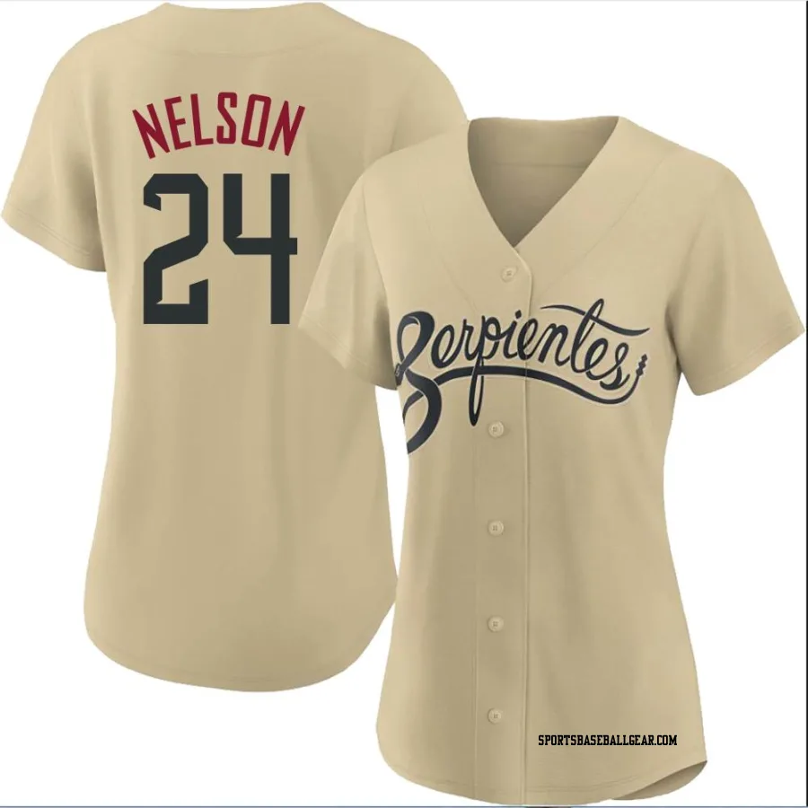 Kyle Nelson Women's Arizona Diamondbacks Gold Replica 2021 City Connect Cool Base Jersey