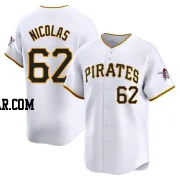 Kyle Nicolas Men's Pittsburgh Pirates White Limited Home Jersey