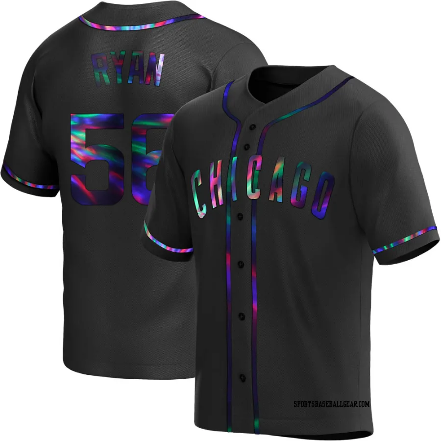Kyle Ryan Men's Chicago Cubs Black Holographic Replica Alternate Jersey