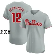 Kyle Schwarber Men's Philadelphia Phillies Gray Elite Road Jersey