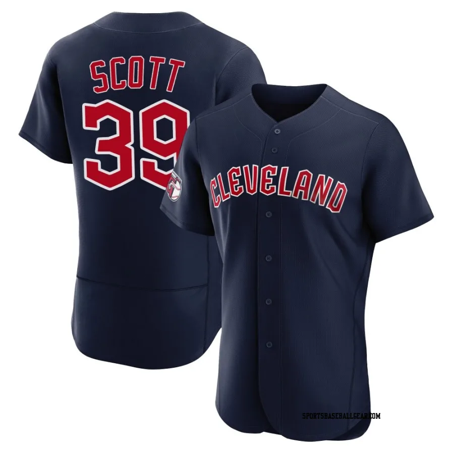 Kyle Scott Men's Cleveland Guardians Navy Authentic Alternate Jersey