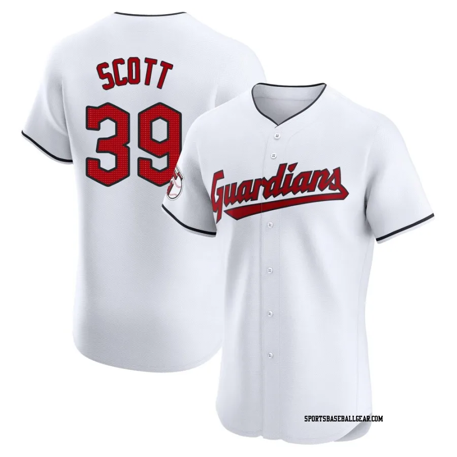 Kyle Scott Men's Cleveland Guardians White Elite Home Jersey