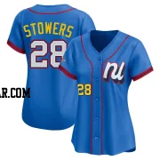 Kyle Stowers Women's Miami Marlins Blue Limited National League 2025 All-Star Edition Jersey
