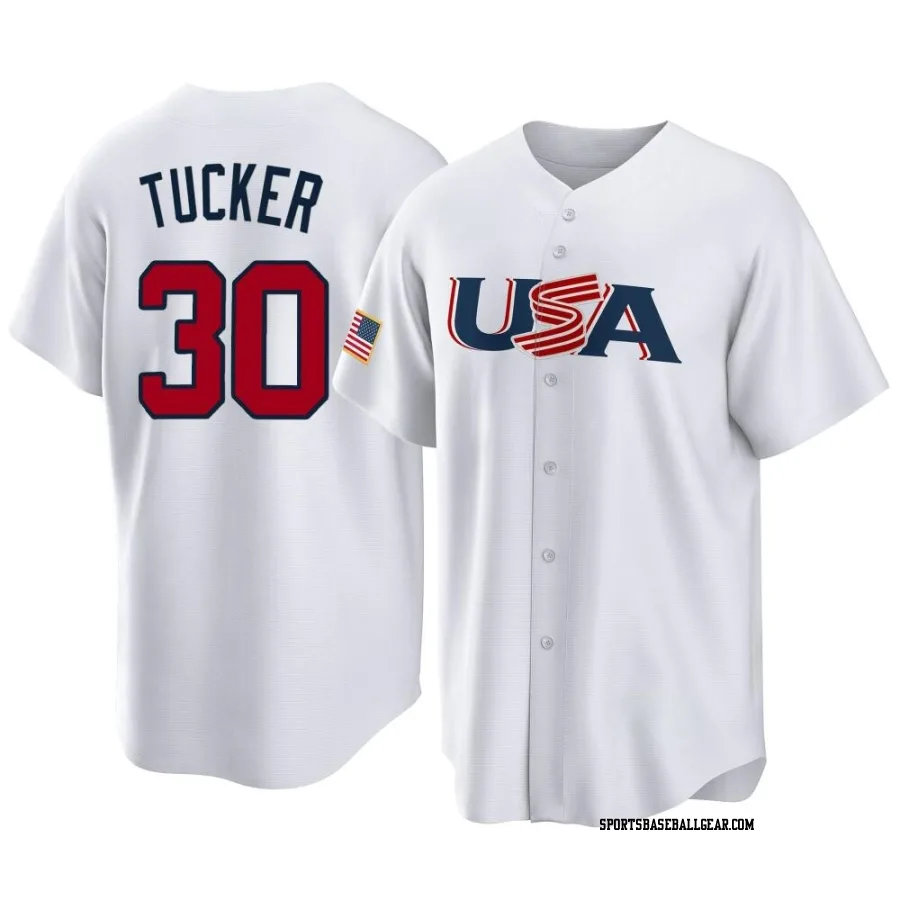 Kyle Tucker Men's USA Baseball White Replica 2023 World Baseball Classic Jersey
