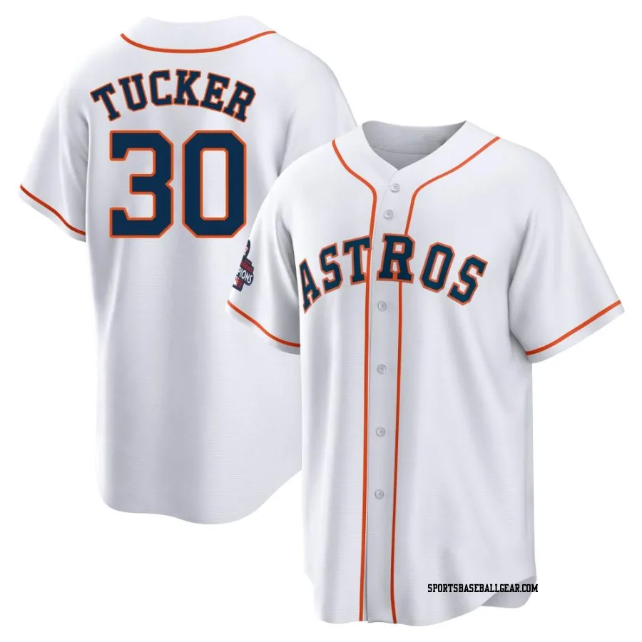 Kyle Tucker Youth Houston Astros White Replica 2022 World Series Champions Home Jersey