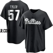Kyle Tyler Men's Philadelphia Phillies Black/White Replica Jersey
