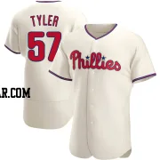 Kyle Tyler Men's Philadelphia Phillies Cream Authentic Alternate Jersey