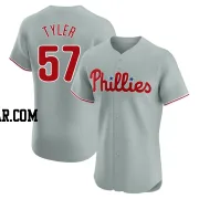 Kyle Tyler Men's Philadelphia Phillies Gray Elite Road Jersey