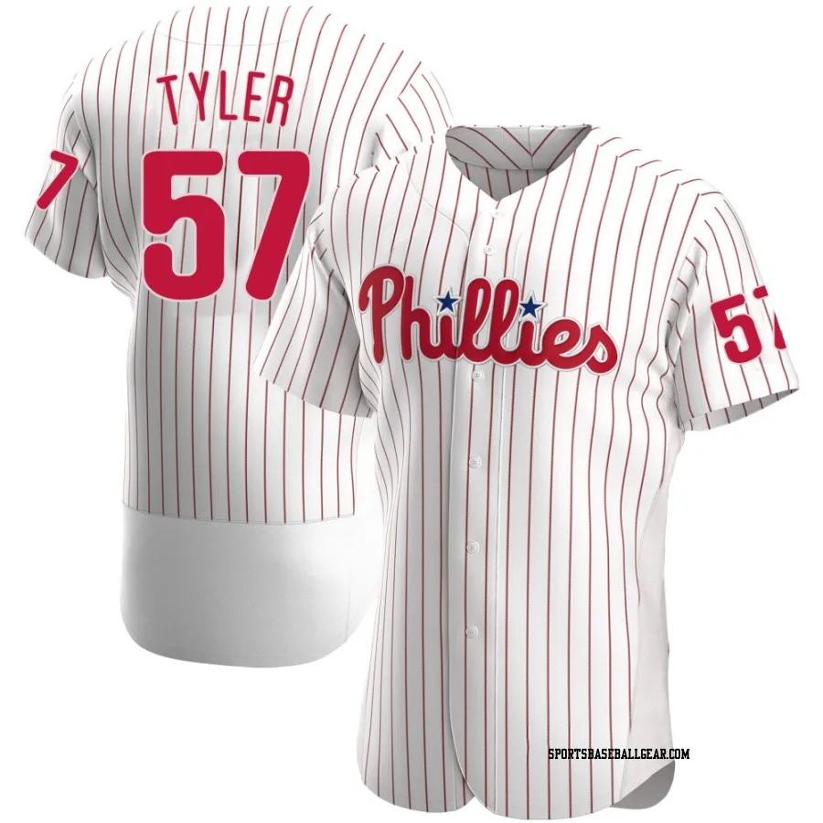 Kyle Tyler Men's Philadelphia Phillies White Authentic Home Jersey
