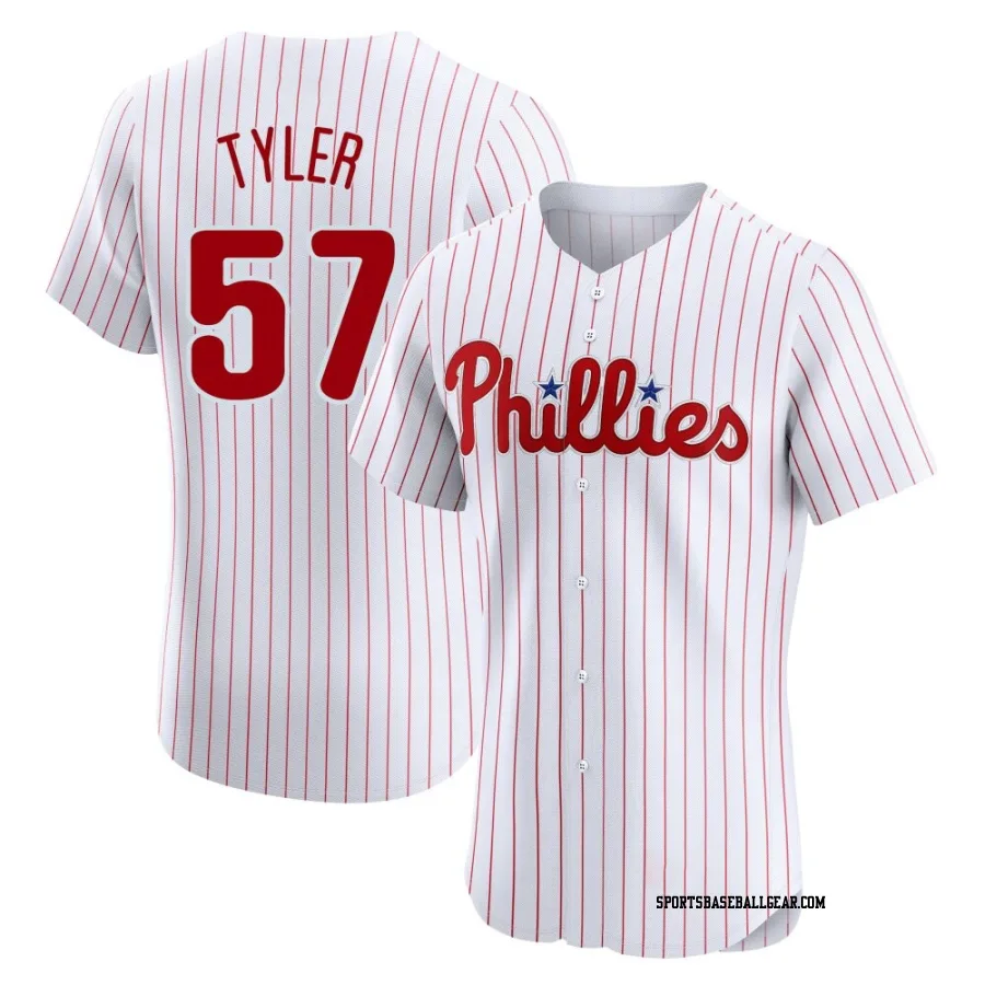 Kyle Tyler Men's Philadelphia Phillies White Elite Home Jersey