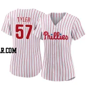 Kyle Tyler Women's Philadelphia Phillies White Replica 2022 World Series Home Jersey