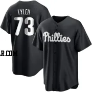 Kyle Tyler Youth Philadelphia Phillies Black/White Replica Jersey
