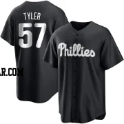 Kyle Tyler Youth Philadelphia Phillies Black/White Replica Jersey