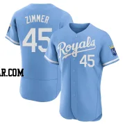 Kyle Zimmer Men's Kansas City Royals Light Blue Authentic 2022 Alternate Jersey