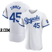 Kyle Zimmer Men's Kansas City Royals White Authentic 2022 Home Jersey