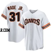 LaMonte Wade Jr. Men's San Francisco Giants White Limited Throwback Cooperstown Collection Jersey