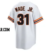 LaMonte Wade Jr. Youth San Francisco Giants White Limited Throwback Cooperstown Collection Jersey
