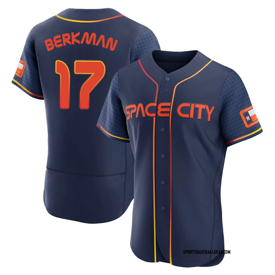 Lance Berkman Men's Houston Astros Navy Authentic 2022 City Connect Jersey