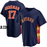 Lance Berkman Men's Houston Astros Navy Replica Alternate Jersey