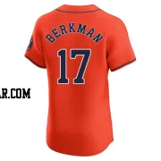 Lance Berkman Men's Houston Astros Orange Elite Alternate Vapor Premier Jersey