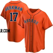 Lance Berkman Men's Houston Astros Orange Replica Alternate Jersey