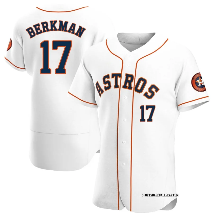 Lance Berkman Men's Houston Astros White Authentic Home Jersey