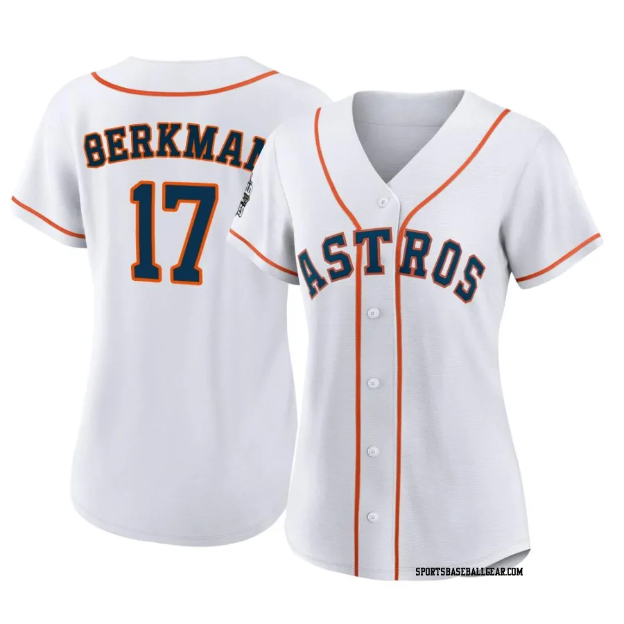 Lance Berkman Women's Houston Astros White Authentic 2022 World Series Home Jersey