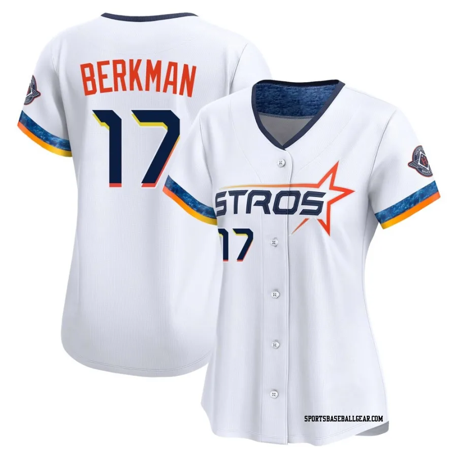 Lance Berkman Women's Houston Astros White Limited 2025 City Connect Jersey