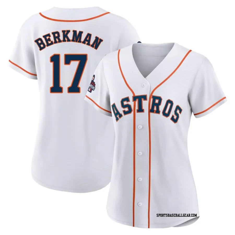 Lance Berkman Women's Houston Astros White Replica 2022 World Series Champions Home Jersey