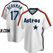 Lance Berkman Youth Houston Astros White Replica Home Cooperstown Collection Team Jersey