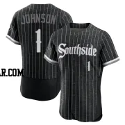 Lance Johnson Men's Chicago White Sox Black Authentic 2021 City Connect Jersey