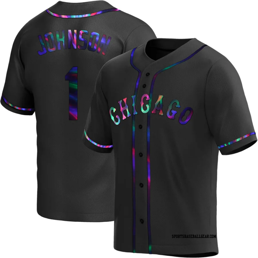 Lance Johnson Men's Chicago White Sox Black Holographic Replica Alternate Jersey
