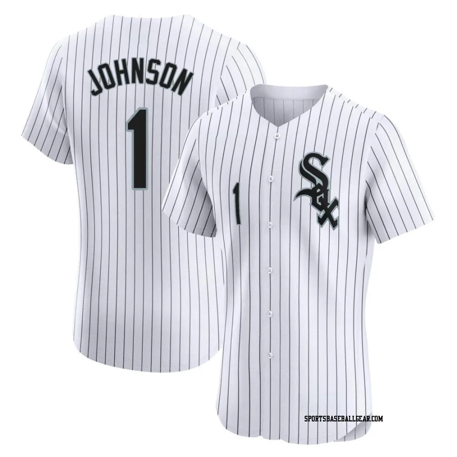 Lance Johnson Men's Chicago White Sox White Elite Home Jersey