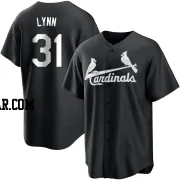 Lance Lynn Men's St. Louis Cardinals Black/White Replica Jersey