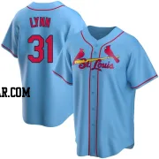 Lance Lynn Men's St. Louis Cardinals Light Blue Replica Alternate Jersey