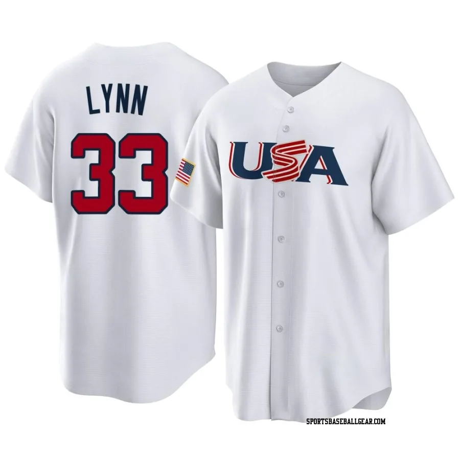Lance Lynn Men's USA Baseball White Replica 2023 World Baseball Classic Jersey