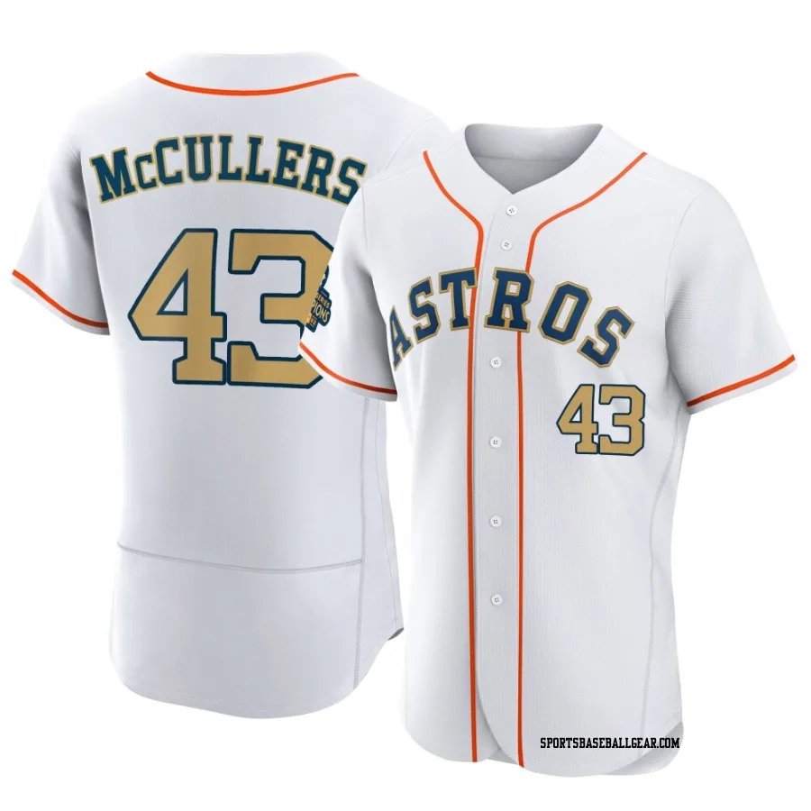 Lance McCullers Jr. Men's Houston Astros Gold Authentic White 2023 Collection Jersey