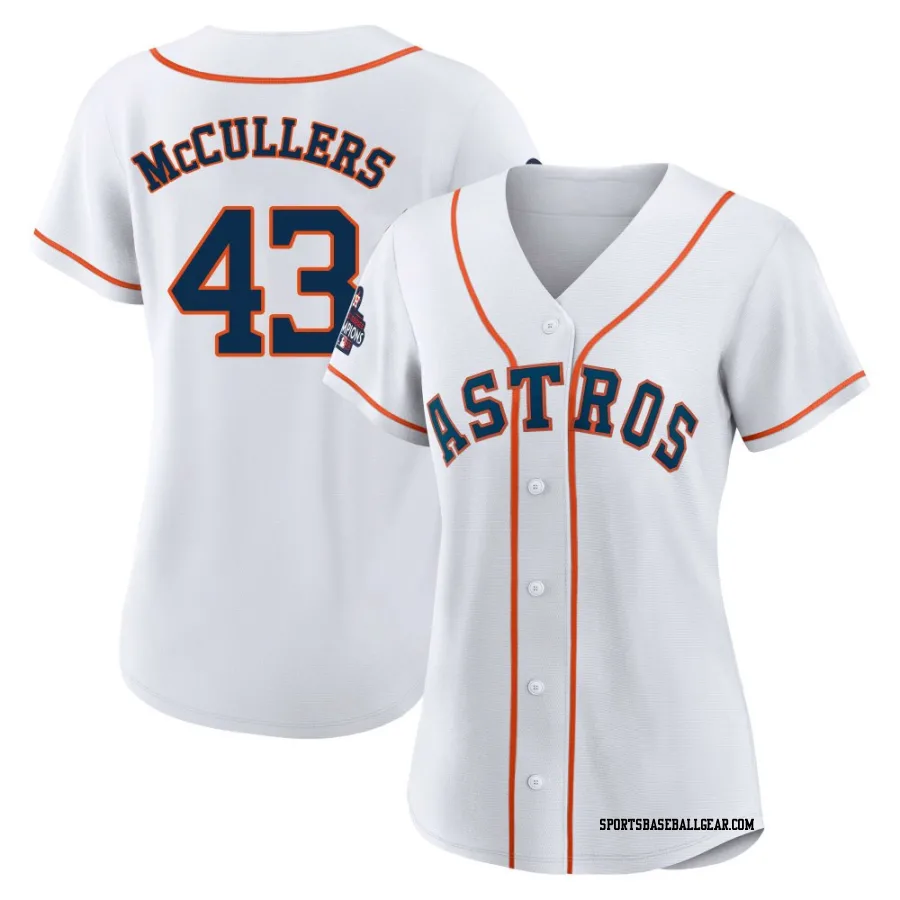 Lance McCullers Jr. Women's Houston Astros White Authentic 2022 World Series Champions Home Jersey