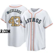 Lance McCullers Jr. Youth Houston Astros Gold Replica White 2023 Collection Jersey