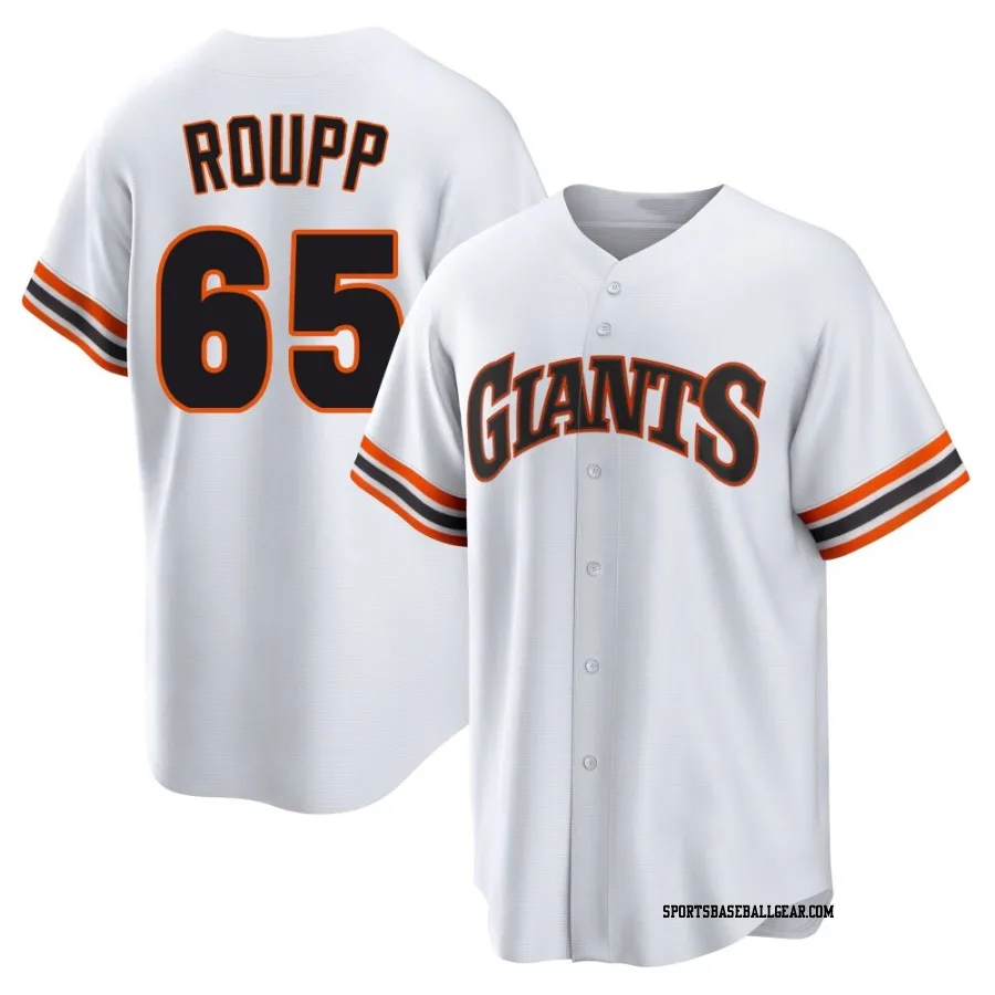 Landen Roupp Men's San Francisco Giants White Limited Throwback Cooperstown Collection Jersey