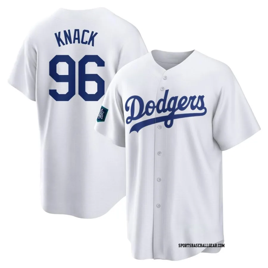 Landon Knack Youth Los Angeles Dodgers White Replica 2024 World Tour Seoul Series Home Jersey