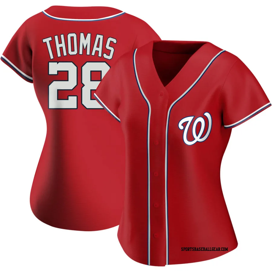 Lane Thomas Women's Washington Nationals Red Replica Alternate Jersey