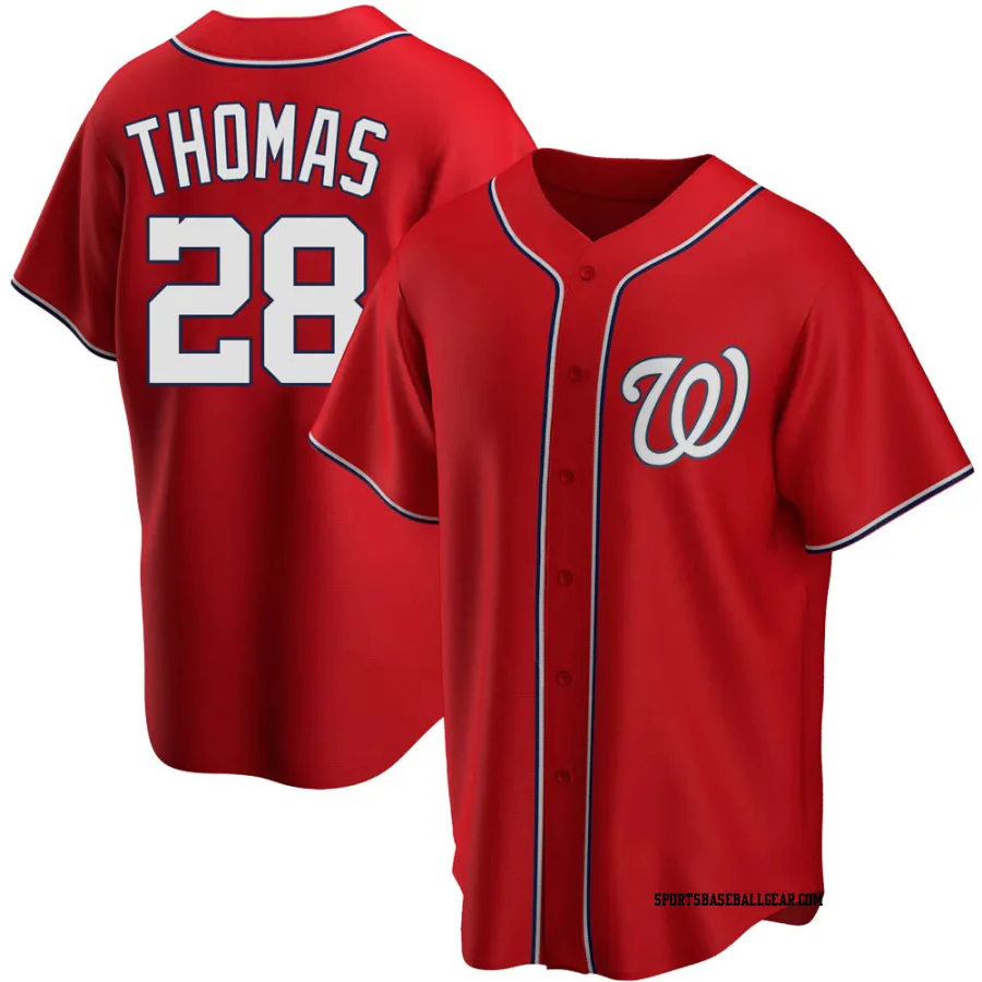 Lane Thomas Youth Washington Nationals Red Replica Alternate Jersey