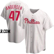 Larry Andersen Youth Philadelphia Phillies White Replica Home Jersey