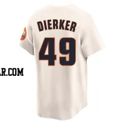 Larry Dierker Men's Houston Astros Cream Limited Throwback Cooperstown Collection Jersey