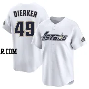 Larry Dierker Men's Houston Astros White Limited Throwback Cooperstown Collection Jersey